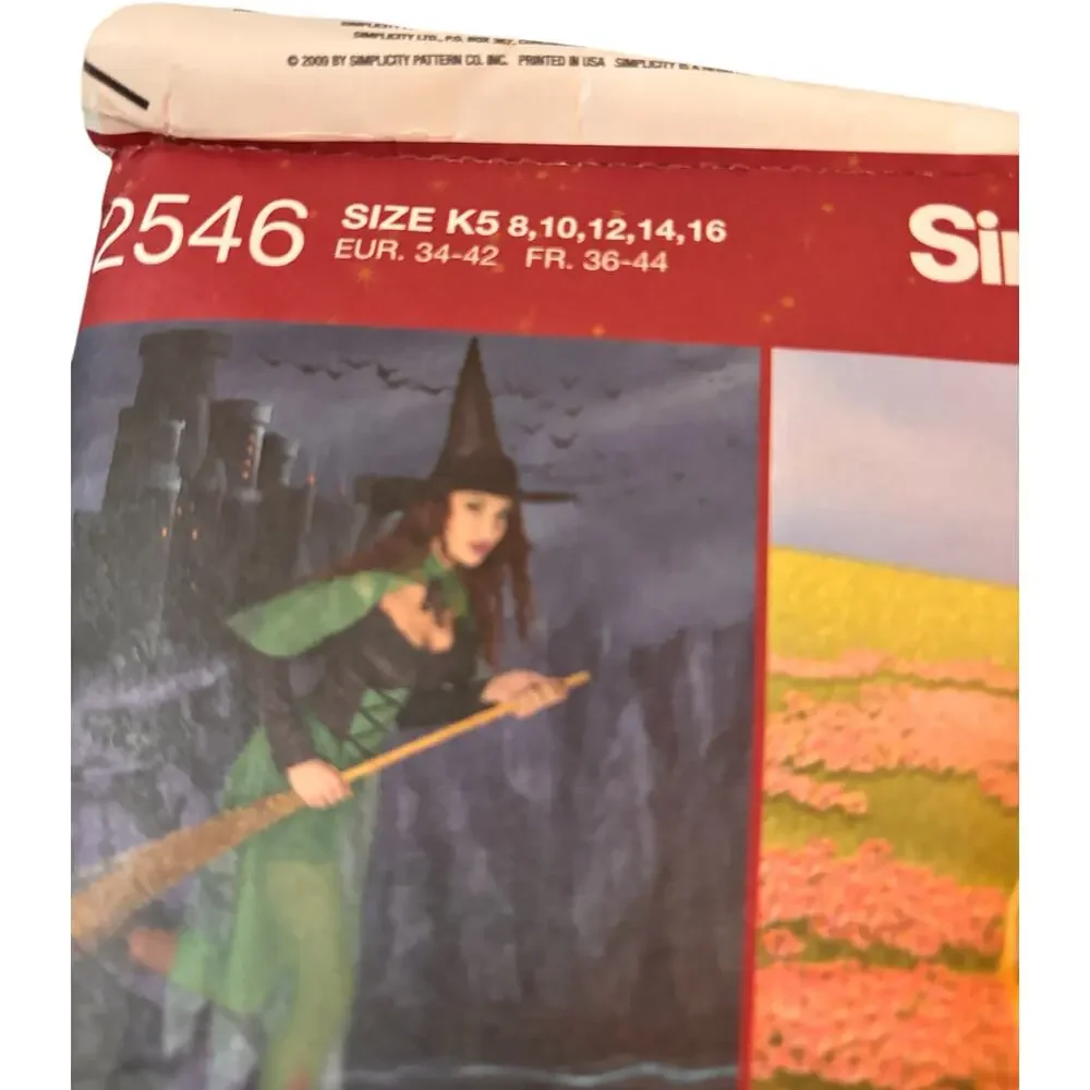 Simplicity Sewing Pattern, Wizard Of Oz, Wicked Witch, Dorothy, Scarecrow
